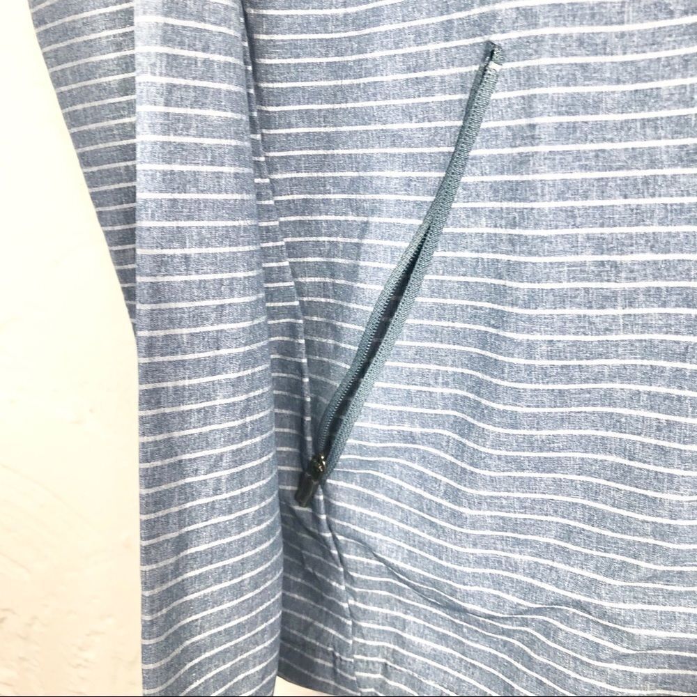 Merrell Blue Pinstriped Performance Zip Up Jacket - Picture 4 of 7